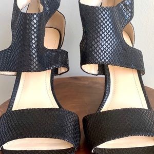 BCBGeration snake print heel sandals